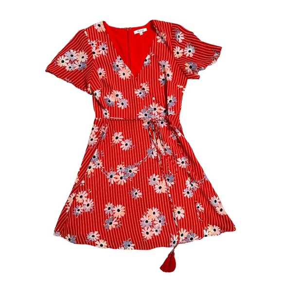 Madewell Button-Wrap Dress in Daisy Society size 4 - Picture 5 of 11
